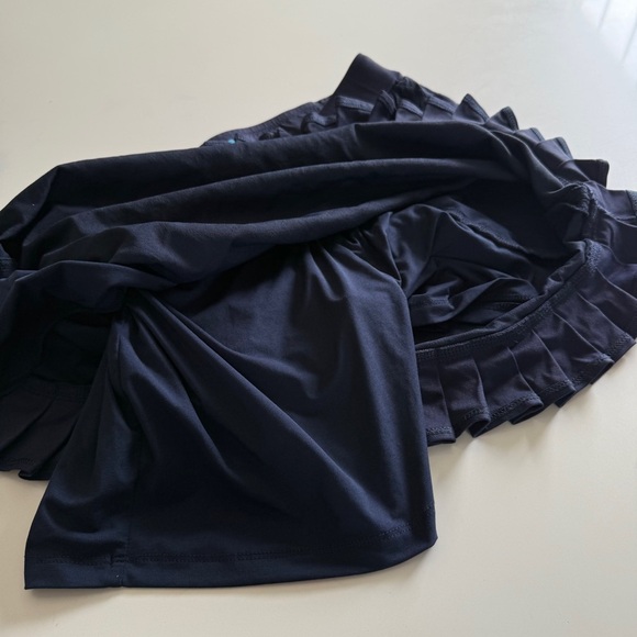 J. McLaughlin-Navy Skort-Pleated-Ruffle-Catalina Cloth-Tennis-Active-Size M - Picture 7 of 15